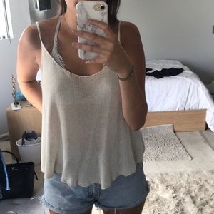 Brandy Melville crochet tank top